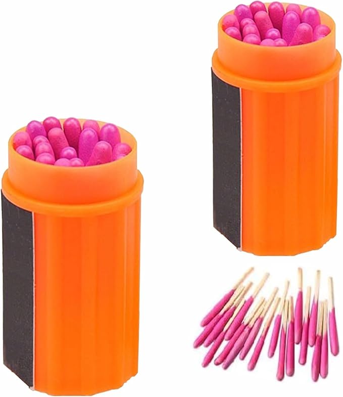 Waterproof Matches Survival Kit,Stormproof Matches with Case,20pcs Stormproof Fire Starter,20 pcs/Barrel Matches,Emergencys Fire Starter Matches for Hiking Camping Outdoor Surviva