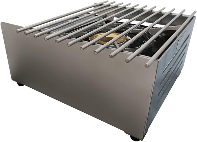 Butane Stove Cover, Premium Stainless Steel, Universal Fit for Any Standard Size Camping Stove, Portable Stove Cover for Any Occasion for Camping, Indoor & Outdoor Cooking Stove by Chef Master 90217