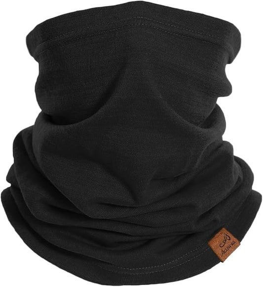 ACUSHLA 100% Merino Wool Neck Gaiter Ski Face Mask Scarf Neck Warmer for Men & Women All Weather