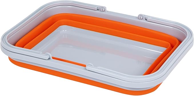 AUTODECO Collapsible Sink with Handle Towel, 2.37 Gal / 9L Foldable Wash Basin for Washing Dishes, Camping, Hiking and Home