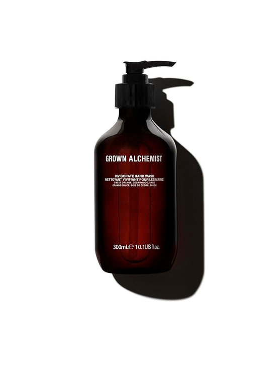 Grown Alchemist Invigorate Hand Wash. Sweet Orange, Cedarwood, Sage. Soothe, Soap to Gently Cleanse & Nourish Skin, (300mL).