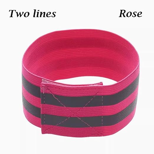 4 PCS Reflective Wrist Strap 5x1x1cm Running Safety Gear Reflective Wristbands High Visibility Bike Ankle Bands Reflector Armband Self-Adhesive Reflective Bands for Walking,Night Sports Pink