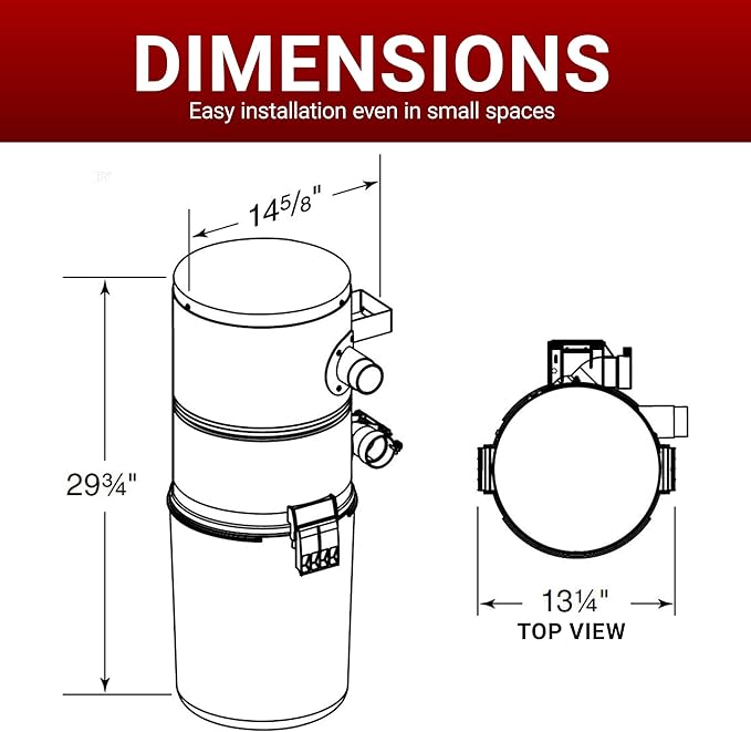 Broan-nutone 550 Air watts Residential Central Vacuum System Premium Electric Tool Set for Cleaning Floors, Carpets - Anti-Vibration, Powerful Suction