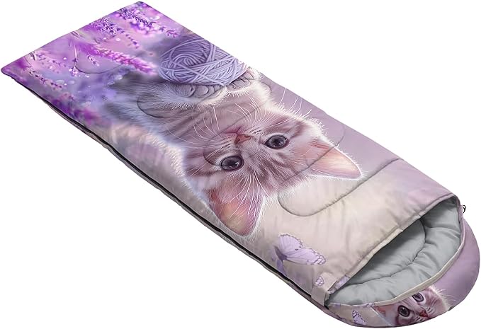 HOSIMA Dear Hunting Pattern Cold Weather Sleeping Bags for Adults,Black Light Weight Sleeping Bags for Kids Adults,WaterProof Sleeping Bags for Outdoors Hiking.