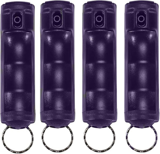 Zarc Vexor Police Strength Pepper Spray, Flip-Top Finger Grip, 20+ Shots, 10-12 Ft. Range - 4 Pack