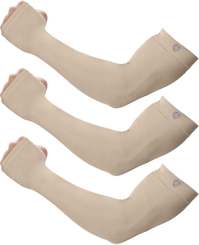 Arm Sleeves for Men Women UV Sun Protection Compression Arm Warmer Tattoo Cover Up, Sports Golf Cooling Sleeves