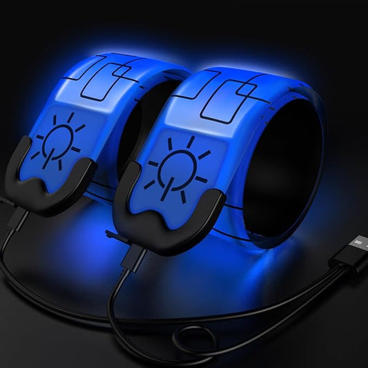 2 Pack LED Armband - Rechargeable Running Lights with Reflective Gear, High Visibility LED Wristband Lights