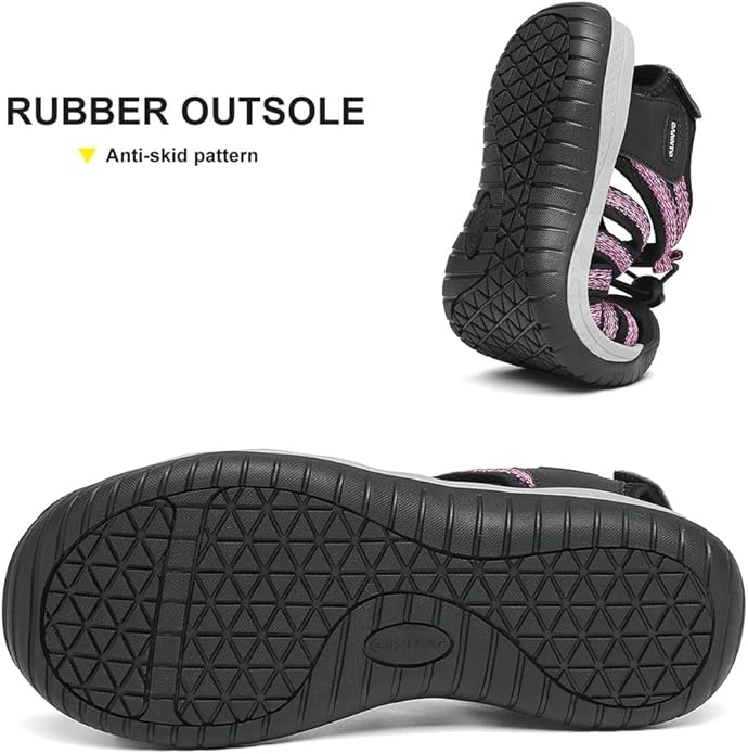 Dannto Women's Closed Toe Hiking Sandals Walking Water Sandal Comfort Athletic Sport Outdoor Sandals