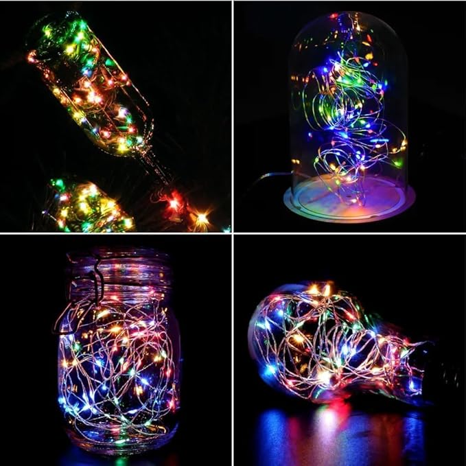 3 Pack USB Fairy Lights USB Powered String Lights Multi-Colored 2 Meters 20 lamp Beads Led Christmas Lights Fairy String Lights led Light String (Multi-Colored 2M)