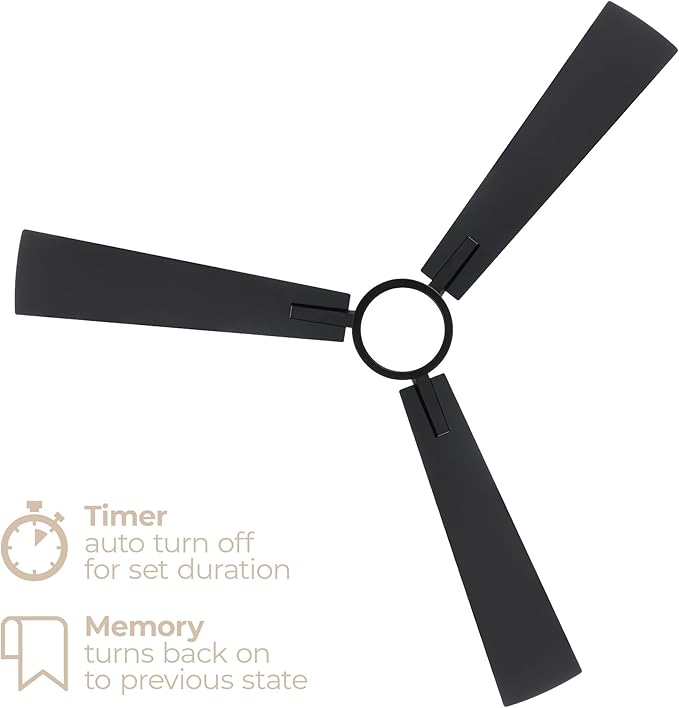 Bali Smart 3-Blade 42in Ceiling Fan 2700K-6000K CCT Selectable LED Light Kit with Remote Control and Black Hardware with Reversible Blades in Weathered Wood or Black Works With iOS or Android App