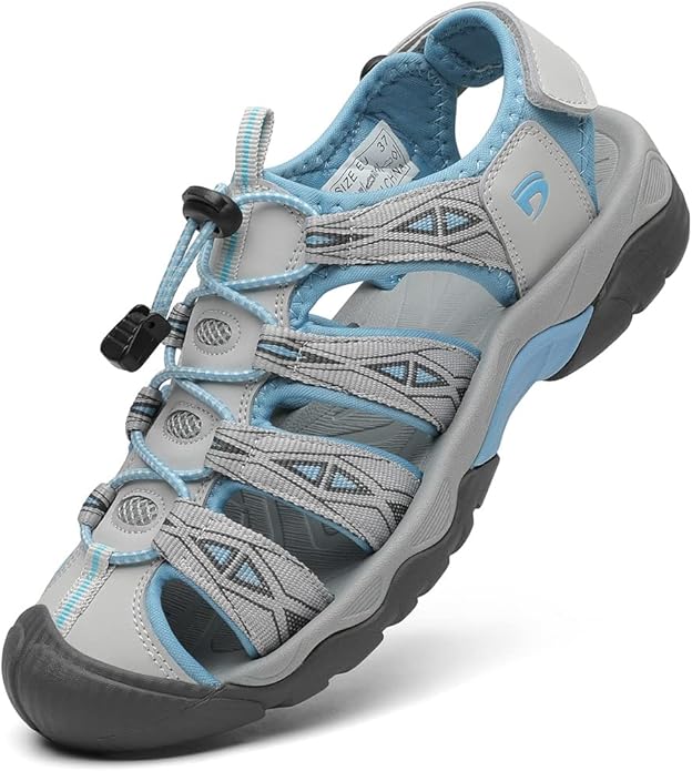 Dannto Women's Sport Hiking Sandals Closed Toe Outdoor Athletic Walking Sandal Lightweight Summer Water Shoes