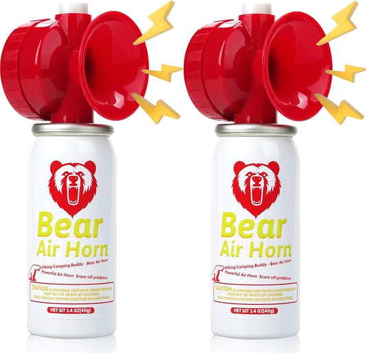 1.4oz Bear Horn for Self Defense, 123dB Loud Mini Air Horn, Audible Up to 1/2 Mile, Safety Air Horn for Hiking,Camping and Outdoor Protection