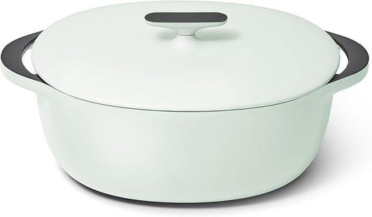 Caraway Enameled Cast Iron Dutch Oven - 8qt Dutch Oven With Lid - 3 Layer Enamel Coating - No Seasoning Required - Compatible With All Stovetops - Oven Safe - No Forever Chemicals - Light Mist