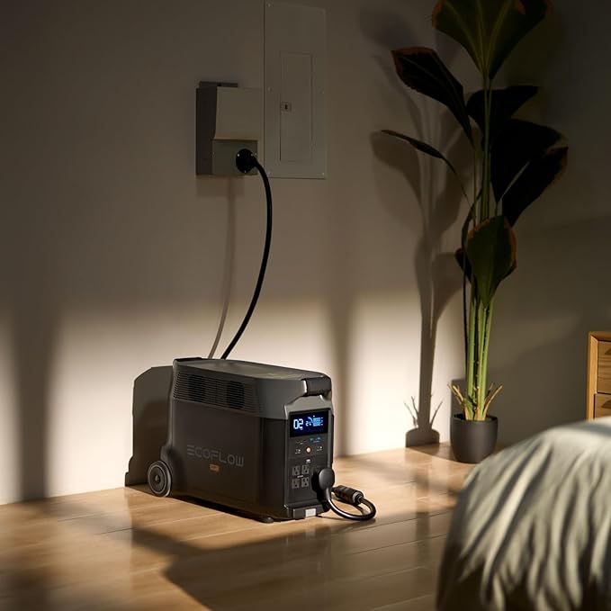 EF ECOFLOW Portable Power Station 3600Wh DELTA Pro, 2.7H to Full Charge, 5 AC Outlets, 3600W, 120V Lifepo4 Power Station with Expandable Capacity, Solar Generator for Home Use, Blackout, RV