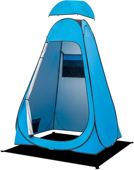 BRIAN & DANY Pop Up Shower Tent, Portable Privacy Camping Changing Tent, Camp Toilet Bathroom Pod with Rain Shelter & Windows, UPF 50+ & Waterproof, 47.2" x 47.2" x 74.8"