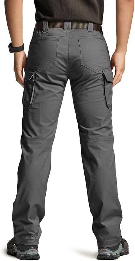 CQR Women's Flex Stretch Tactical Pants, Water Resistant Ripstop Cargo Work Pants with Pockets for Outdoor & Hiking