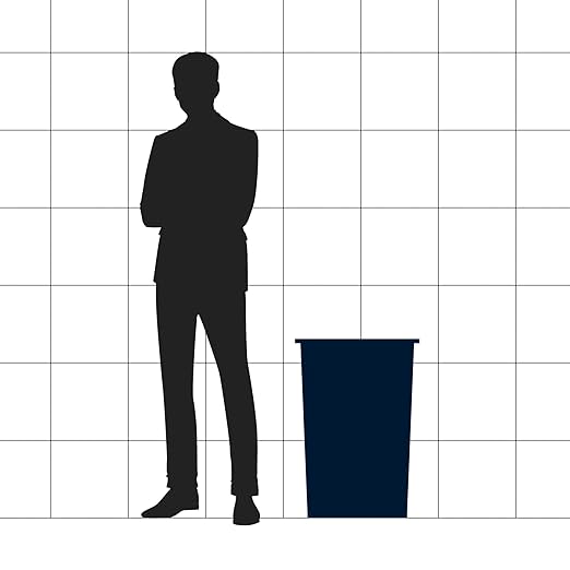 35 Gallon Blue Square Commercial Trash Can