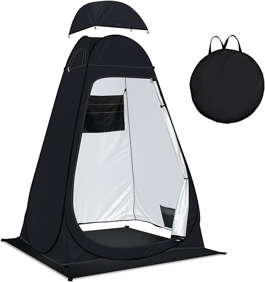 Pop Up Privacy Shower Tent Camping Portable Toilet Tent Outdoor Changing Porta-Potty Camp Bathroom Dressing Room Instant Privacy Shelters for Hiking Beach Picnic Fishing, Extra-Tall
