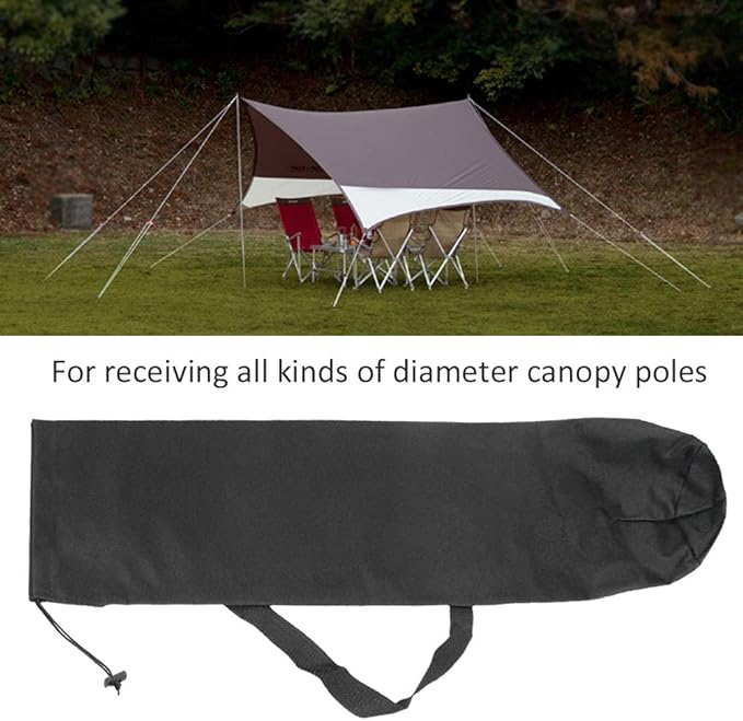 Keenso Camping Storage Bag,Multifunction Outdoor Camping Organizer Pouch Canopy Pole Storage Bag Tent Accessories