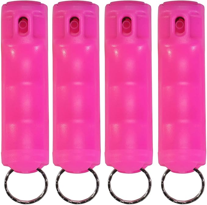 Zarc Vexor Police Strength Pepper Spray, Flip-Top Finger Grip, 20+ Shots, 10-12 Ft. Range - 4 Pack