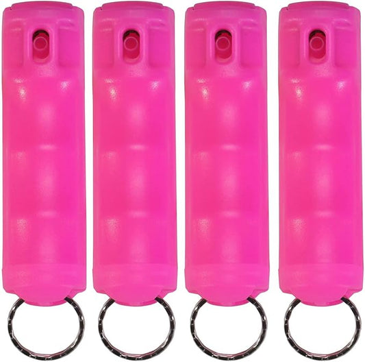 Zarc Vexor Police Strength Pepper Spray, Flip-Top Finger Grip, 20+ Shots, 10-12 Ft. Range - 4 Pack