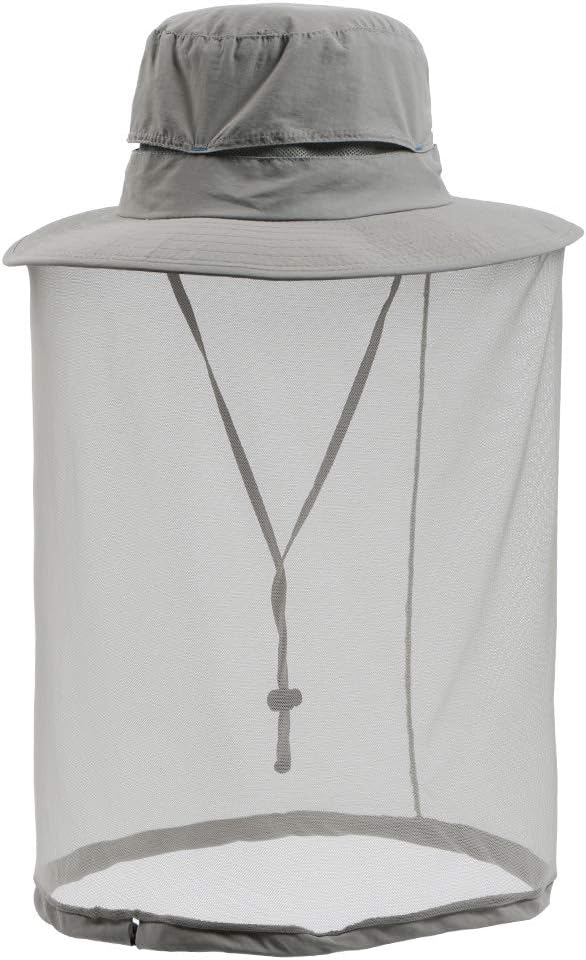 Comhats Net Nylon Mesh Veil Bucket Hats for Men Sun UV Protection Fishing/Gardening/Boating Outdoor