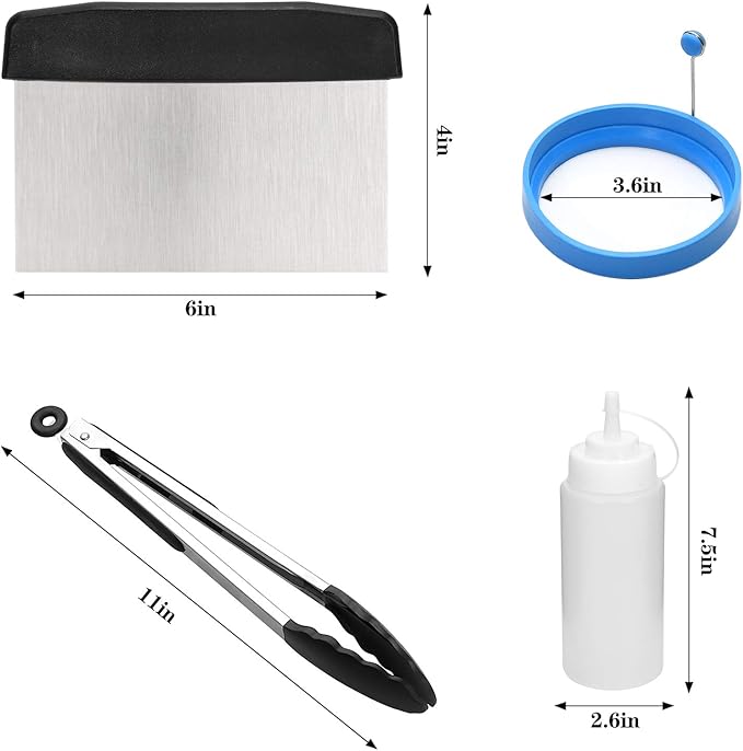Griddle Accessories Compatible with Blackstone and Camp Chef, Flat Top Griddle Scraper Tool with Melting Dome for Outdoor Cooking, Grill Accessories