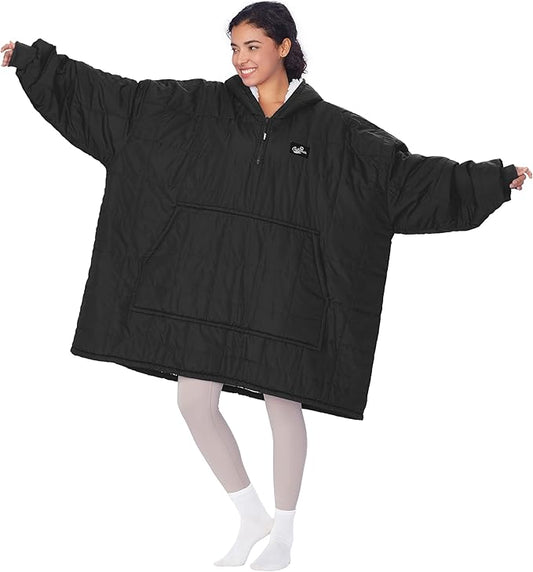 Catalonia Outdoor Windproof Wearable Stadium Blanket, Oversized Waterproof Wearable Blanket Poncho