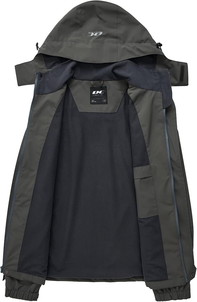 Diamond Candy Men's Hooded Waterproof Jacket Lightweight Rain Jacket Outdoor Casual Sportswear