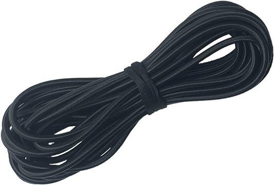 1/4" x 25' Elastic Bungee Cord Kayak Stretch String Rope Black Shock Cords