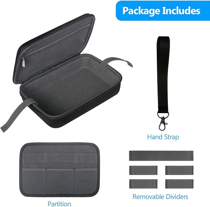 JSVER PU Leather Hard Shell Carrying Case for GoPro Hero13/12/11/10/9/8/7, AKASO EK7000 / Brave 4 4K / Brave 7 LE/Brave 8 / V50X and Insta360