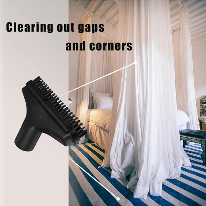 E.LUO Universal Vacuum Cleaner Replacement Brush Tip Accessory Combination for Shop Vac Accessories,32mm (1 1/4 inch Vacuum attachments) and 35mm (1 3/8 inch) Vacuum Accessories Dusty Brush Kit, 7 Set