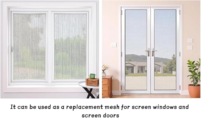 304 Stainless Steel Mesh Screen 27.5"X118"(70X300cm), 1.5mm Hole Metal Net Sheet, Non-Corrosive and Non-Rusting Net Screen for Window, Door 1 Roll, Easy to Cut and Install (22 Mesh)