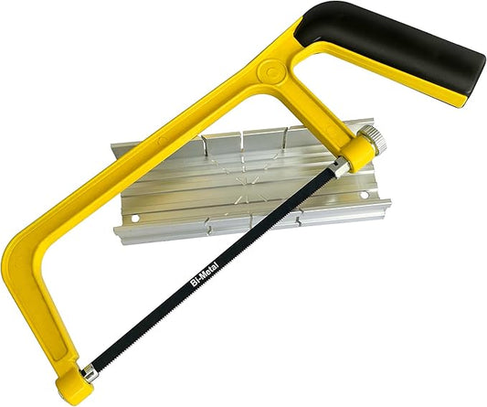 6 in. Mini Hacksaw & mitre Block Set - 150mm Extra Fine Cut Hack Saw with Bi-Metal Blade