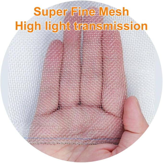 304 Stainless Steel Mesh Screen 47"X236"(120X600cm), 1.5mm Hole Metal Net Sheet, Non-Corrosive and Non-Rusting Net Screen for Window, Door 1 Roll, Easy to Cut and Install (22 Mesh)