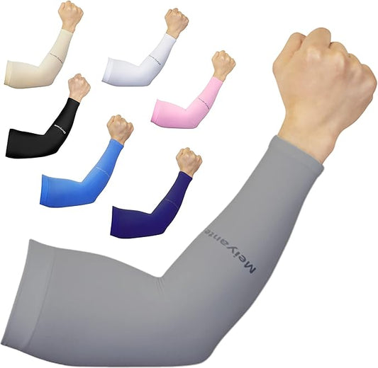 Arm Sleeves for Men Women Work 1 Pair UV Sun Protection UPF Long Sleeves Tattoo Cover Up Sleeves to Cover Arm Sleeves Cooling