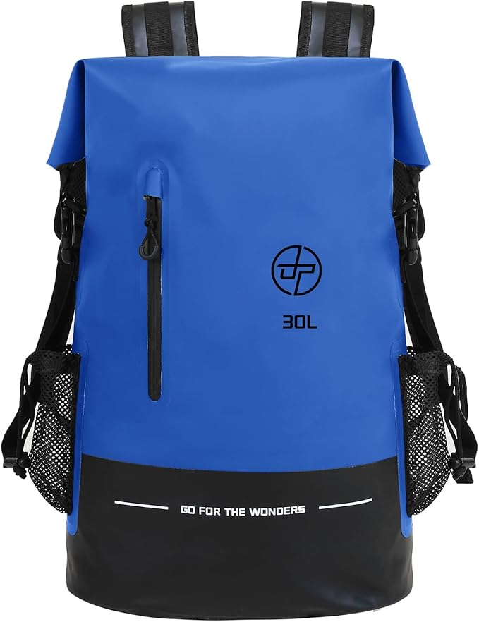 UPWELL 30L Waterproof Dry Bag Boating Backpack for Travel Hiking Camping Kayaking Hiking Swimming Floating Submersible Dry Bag blue