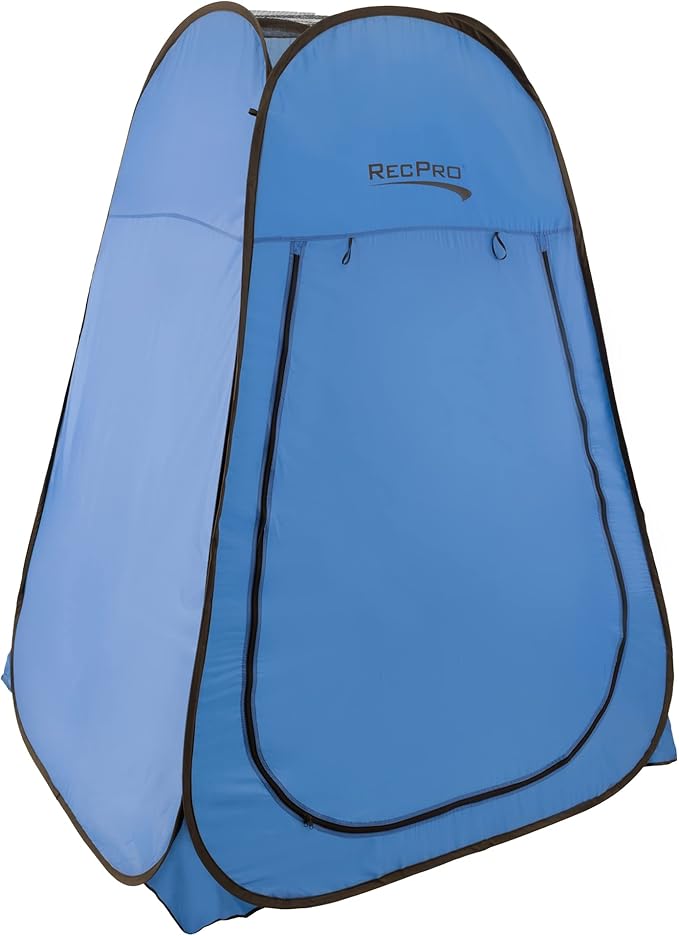 RecPro Portable Pop Up Privacy Tent | Changing Room, Toilet, Shower, Rain Shelter for Camping & Beach | Includes Carry Bag, Ground Cover, and rain Cover