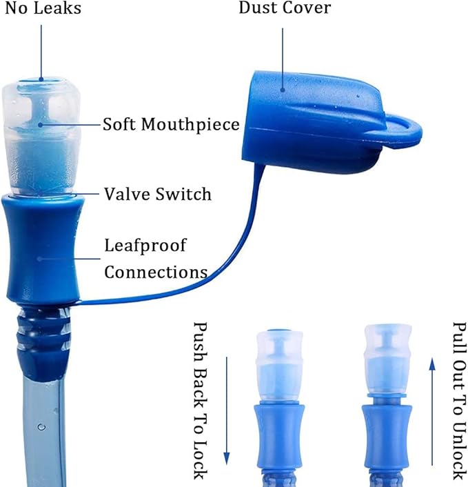 Hydration Bladder 1.5L-2L-3L,Leak Proof Water Reservoir, BPA Free Military Water Storage Bladder Bag Hydration Pack Replacement Easy Clean for Bicycling Hiking Camping Hunting Running