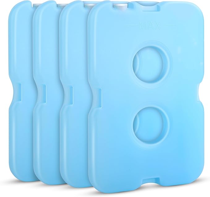 4/8 Pack Ice Packs for Lunch Boxes & Coolers, Slim Reusable Lunchbox Cooler for Women, Quick Freeze Space Saving Freezer Icepack, Long-Lasting Picnic Accessories Small Cold Pack, Travel Essentials