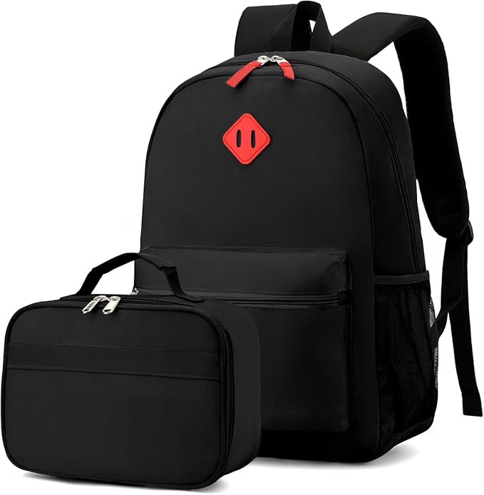 Preschool Backpack Kindergarten Toddler School Backpacks Primary School Backpack for Boys and Girls with Chest Buckle (Set Black, Large-17 H)