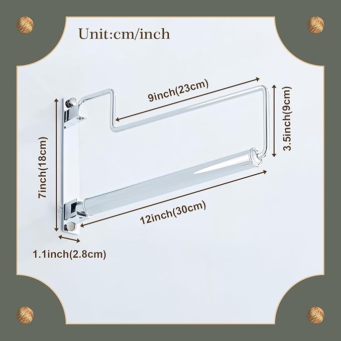 NEWRAIN Chrome Clothes Drying Rack, Wall Mounted Swing Arm Hanger for Laundry Room, Garage, Indoor & Outdoor Use