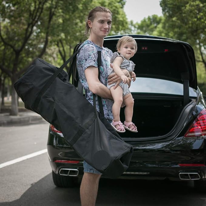 INFANZIA 45 inch Duffel Travel Sports Equipment Bag, Long Luggage Bag with Upgrade Zipper Water Resistant, Extra Large Foldable Storage Bag for Camping, Tent, Tripod, Fishing