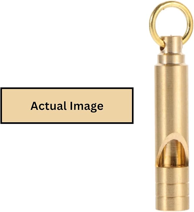 Brass Whistles 4 Pack, Emergency Survival Whistles Loud Safety Whistles for Adults, Self-Defense Whistle for Outdoor Activities, Distress Signal, Emergency Whistle for Hiking, Survival