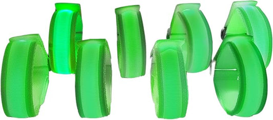 8 Pack LED Bracelets Light Up Wristbands,Glow Flashing Wristbands Glow in The Dark Party Supplies for Party, Festivals, Sports, Camping,Night Events (Green)