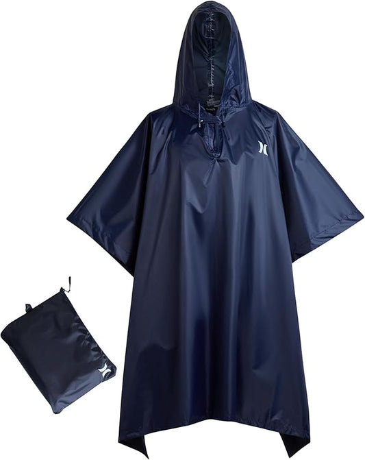Hurley Ponchos Adult - Waterproof Rain Ponchos for Adults, Lightweight Packable Rain Poncho for Hiking, Camping & Emergency