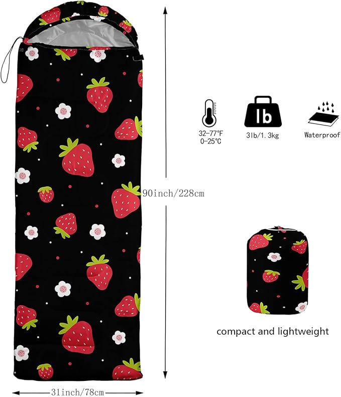 BailiPromise Camping Sleeping Bags,3 Season Warm & Cool Weather,Lightweight,Waterproof Sleeping Bags for Adults & Kids,Traveling,and Outdoors,Camping Gear Equipment