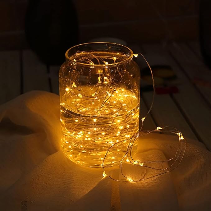 3 Pack USB Fairy Lights USB Powered String Lights Warm Yellow 2 Meters 20 lamp Beads Led Christmas Lights Fairy String Lights led Light String (Warm Yellow)