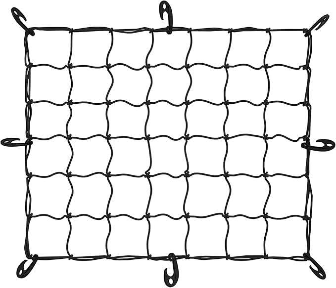 ARKSEN 31.5" x 26" Tangle-Free Nylon Cargo Net(4.7" x 4.7" Mesh), Universal Bungee Net for Pickup, Trucks, SUV, Roof Racks, and Travel Luggage Racks
