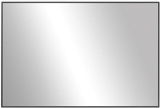 Frame My Mirror Black Metal Framed Mirror, 30" x 54" Mirror for Bathroom, Metal Frame, True Reflections Glass, Black Finish, Stanton Design, Hangs Horizontally or Vertically, Made in USA